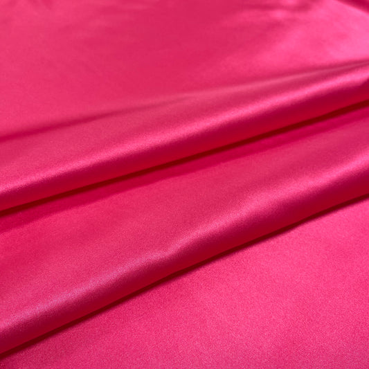 Fuchsia Stretch Silk Satin