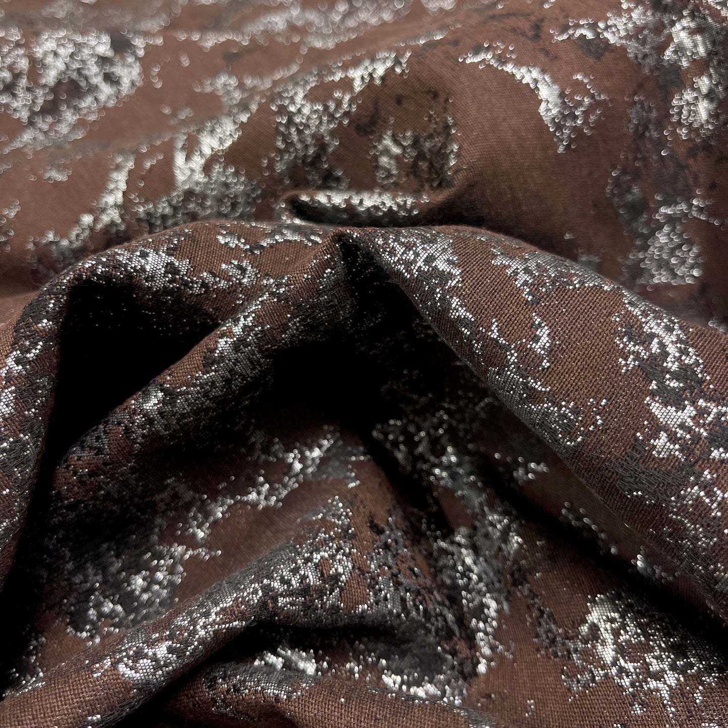 Floral jacquard – Laminated brown