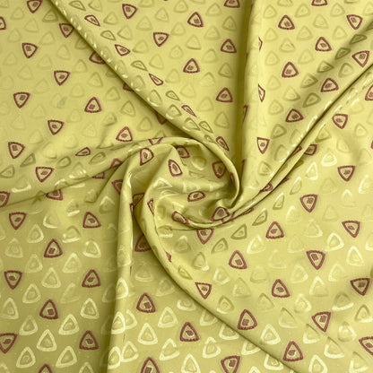 Seta Jacquard Geometrica Verde Salvia – 1,40 × 1,40 m