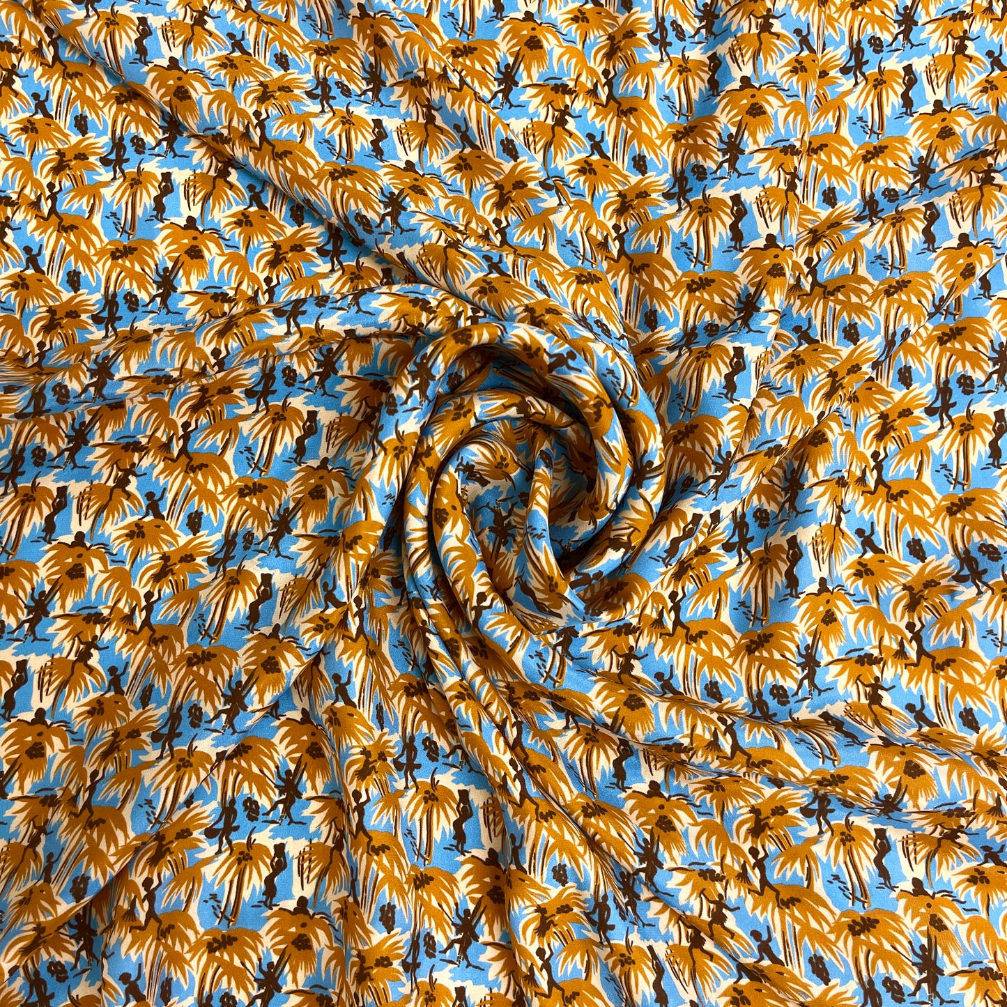 Seta Crepe de Chine Fantasia Tropicale – 1,60 × 1,40 m