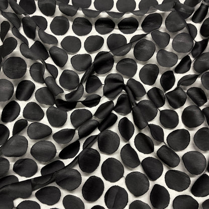 Jacquard Pois- Base Trasparente in Seta