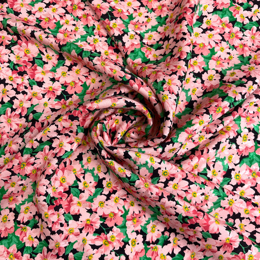 Seta Jacquard Floreale Rosa – 2,20 × 1,40 m