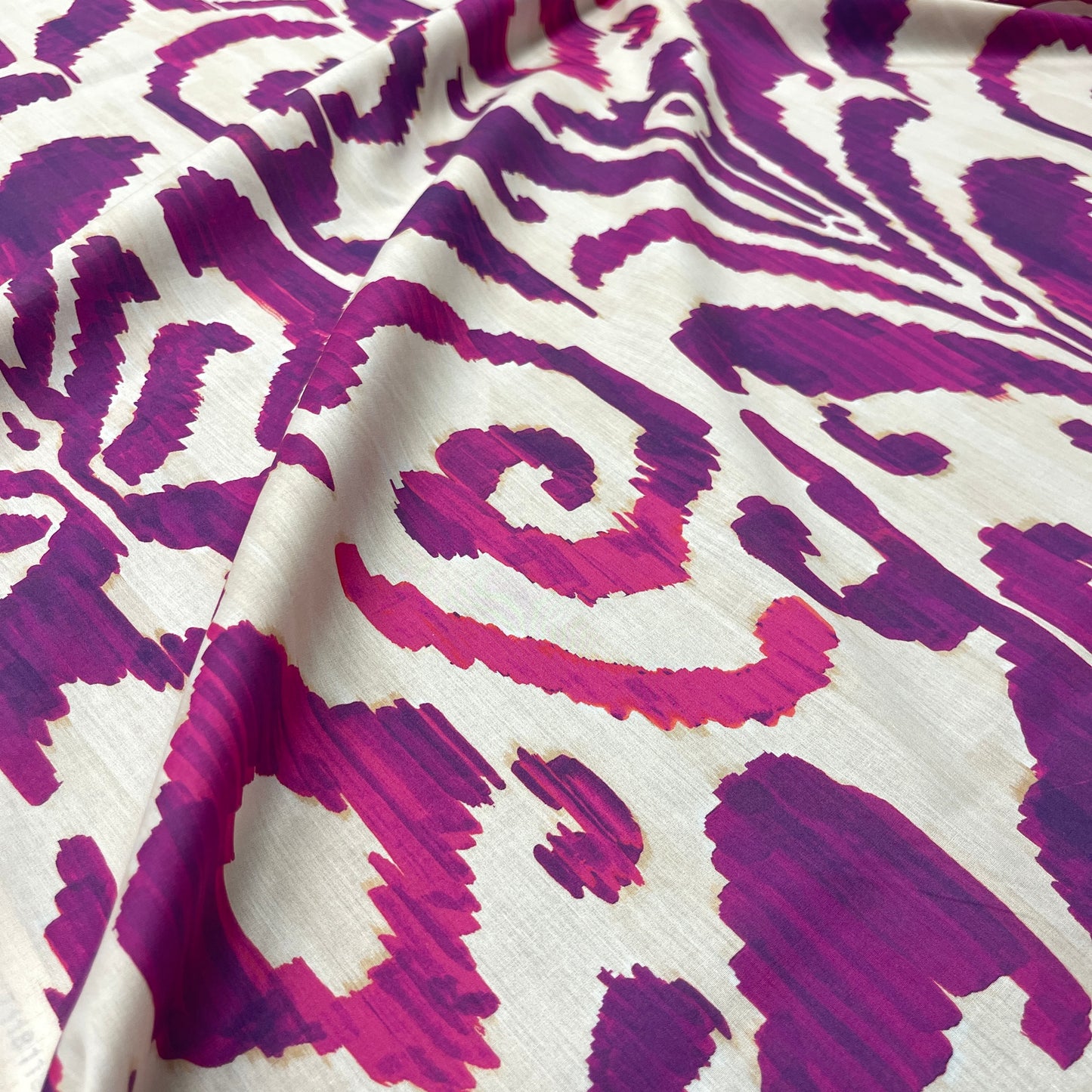 Cotone Fantasia Ikat Fucsia