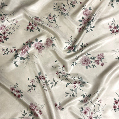Twill di Seta Floreale Avorio  | 2,50 × 1,40 m