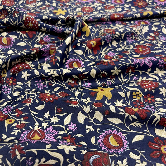 Viscosa Satin Liberty Blu Notte