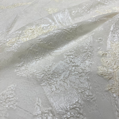 Silk Floral Fil Coupé Ivory