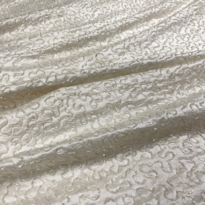 Couture Ivory Embroidered Silk Shantung