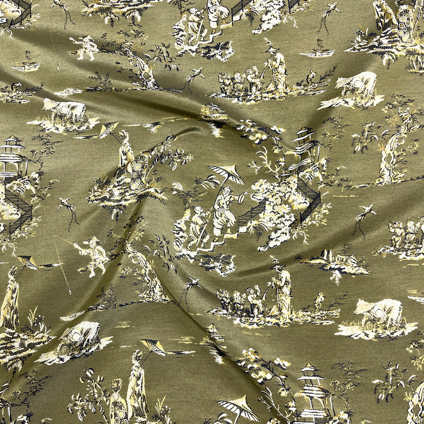 Jacquard Cotone - CD Toile de Jouy Oro