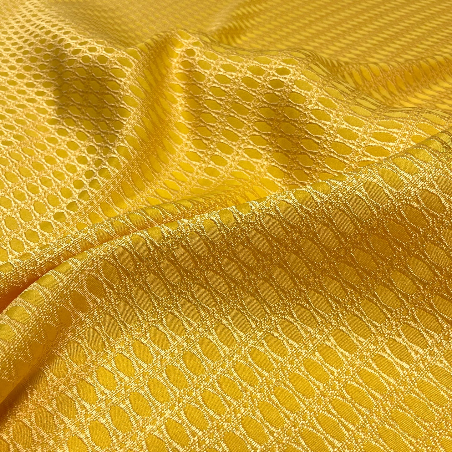 Jacquard Yellow Geo Pattern