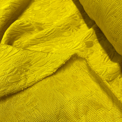 Silk Jacquard – Floral Yellow
