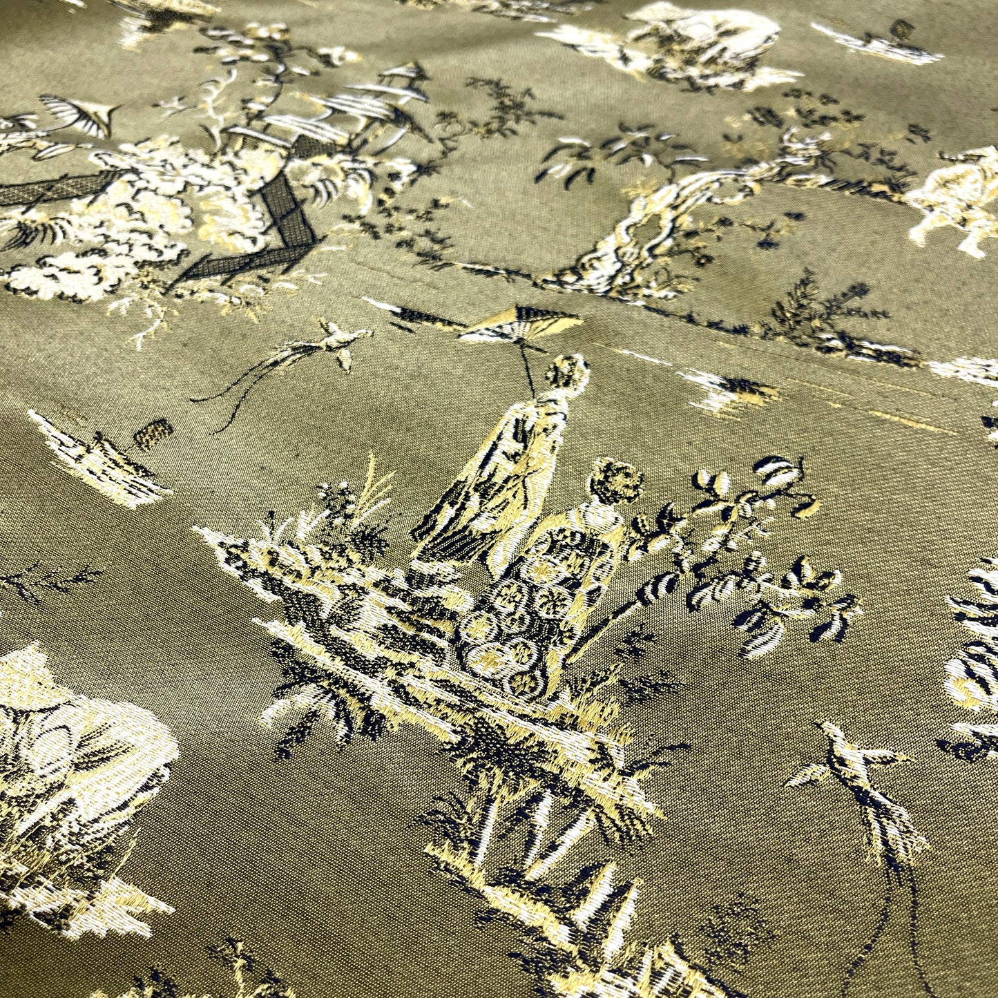 Jacquard Cotone - CD Toile de Jouy Oro