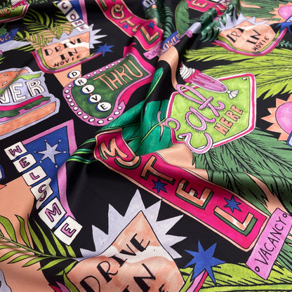 Twill di Seta Fantasia Pop Vintage