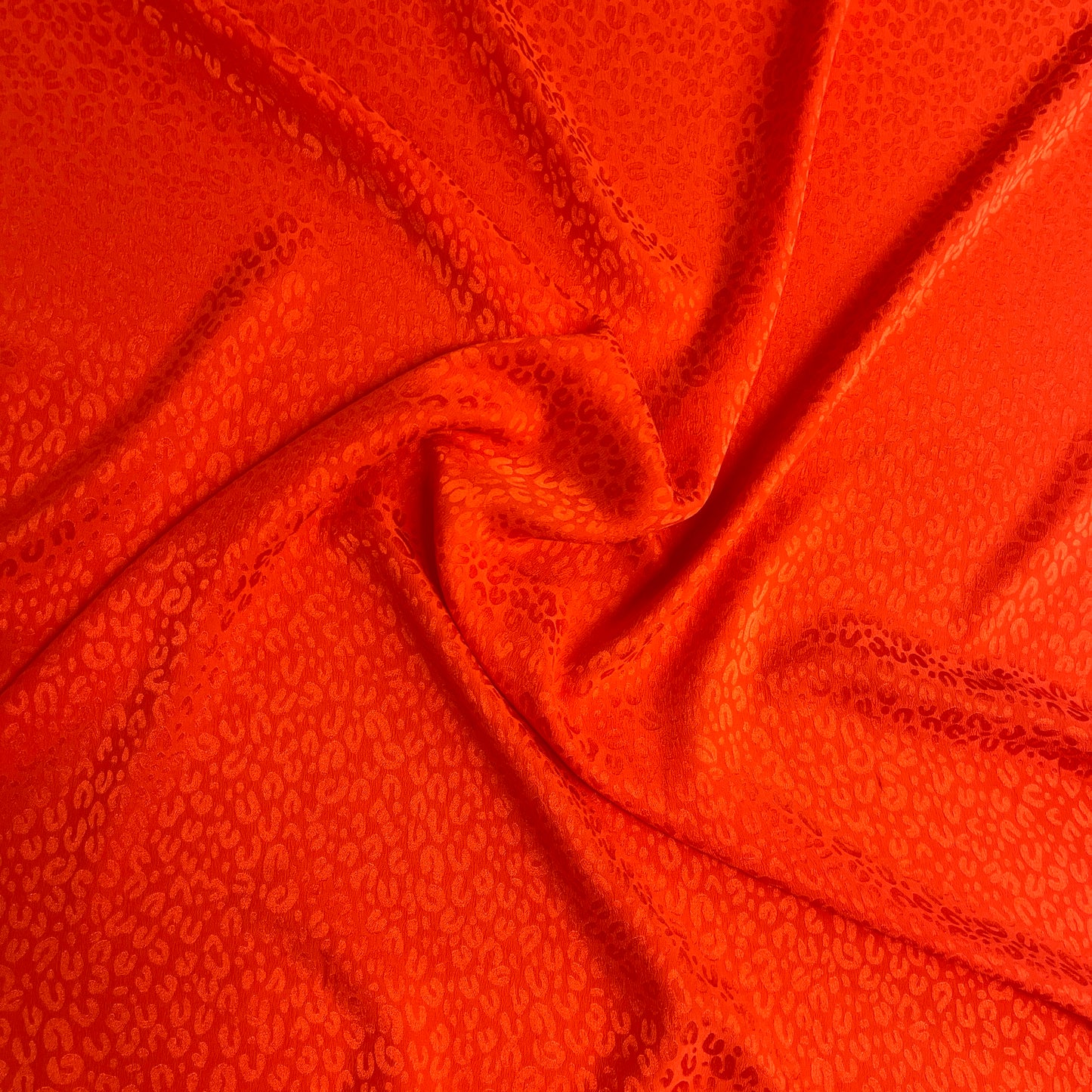 Seta Jacquard Animalier Arancio – 2,80 × 1,40 m