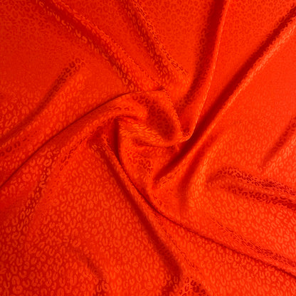 Seta Jacquard Animalier Arancio – 2,80 × 1,40 m