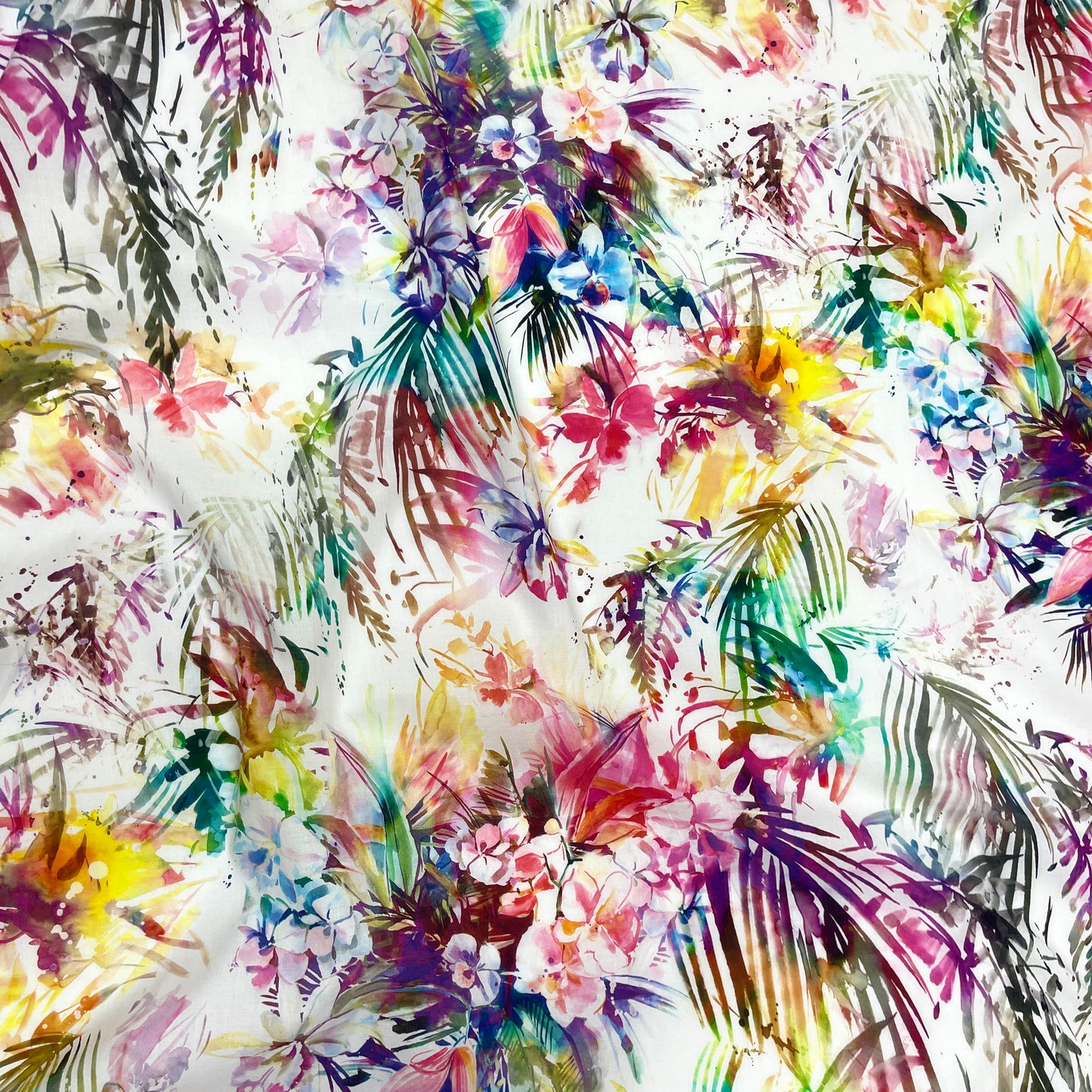 Cotone Fantasia Tropicale Acquerello 1