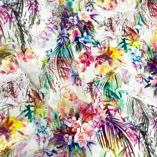 Cotone Fantasia Tropicale Acquerello 1