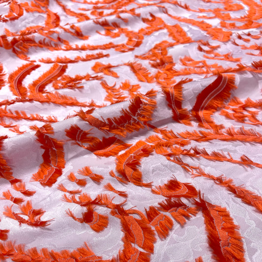 Jacquard Seta Viscosa -  Fil Coupé   Fondo Lilla Chiaro