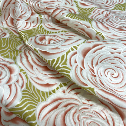 Seta Jacquard Floreale Rosa Cipria – 2,00 × 1,40 m