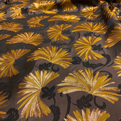 Luminous floral jacquard – Laminated brown