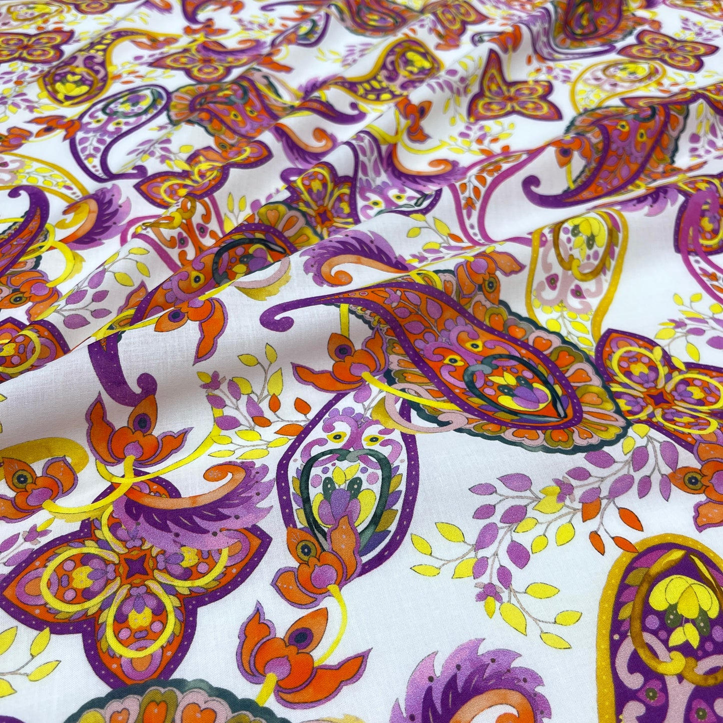 Cotone Leggero-Paisley multicolor