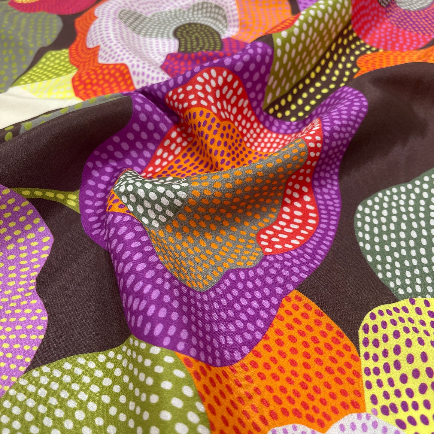 Seta Crepe Satin Back - Floreale multicolor