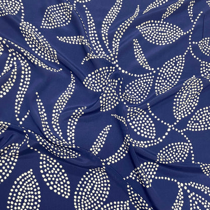 Seta Crepe Fantasia Blu