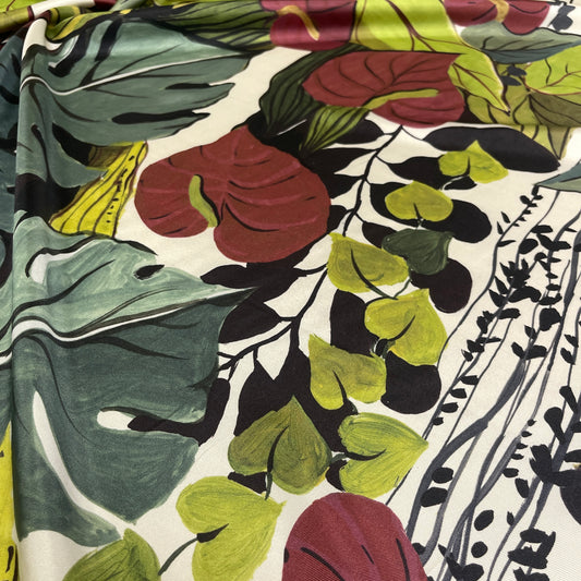 Tropical Print Silk Twill