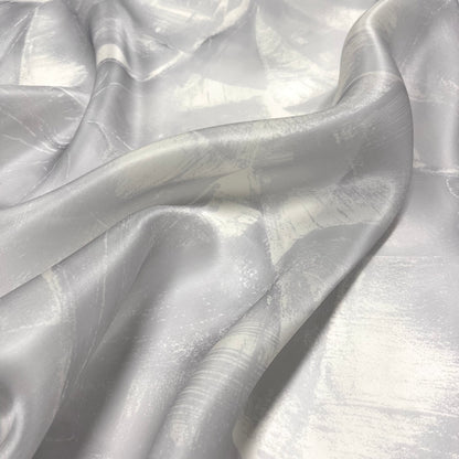 Organza di Seta – Astratto Grigio
