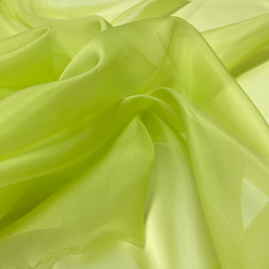 Organza di Seta – Verde Lime Chiaro