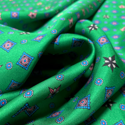 Twill Seta Verde Micro