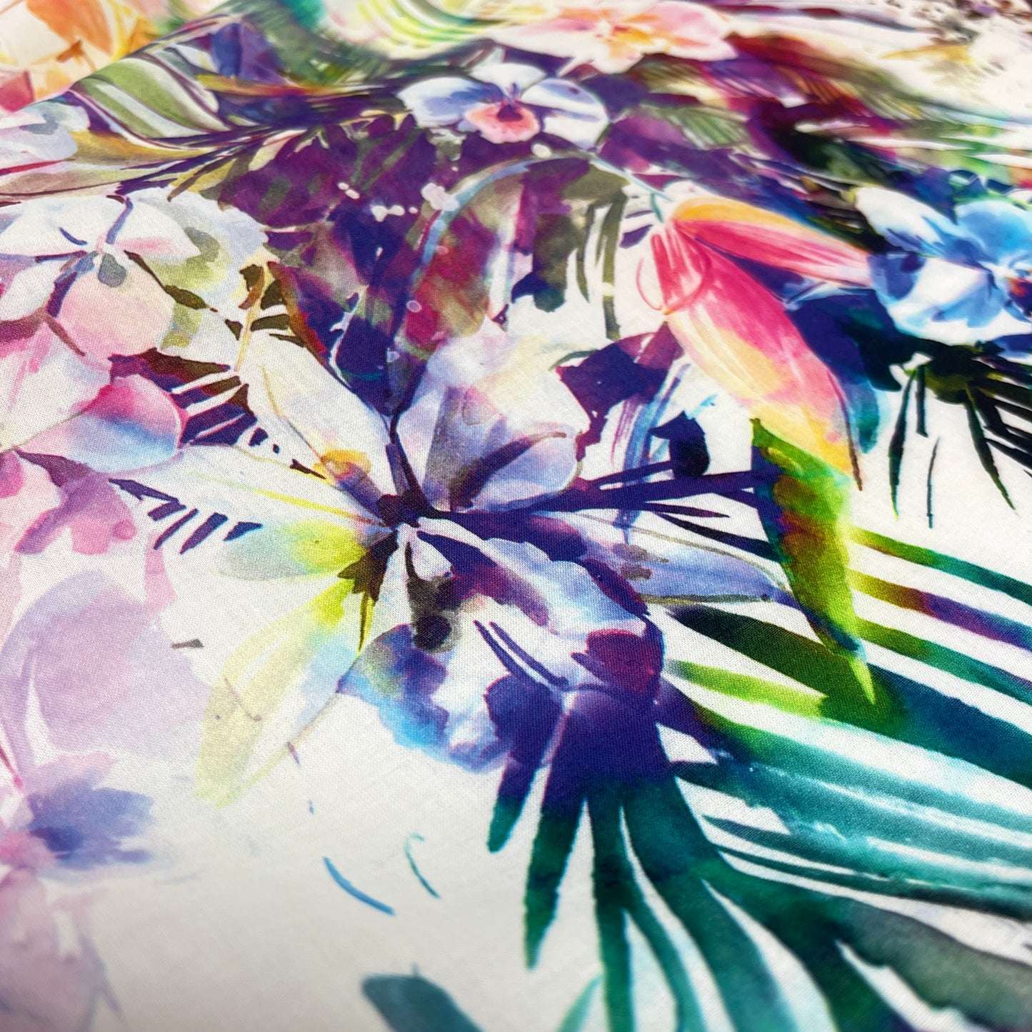 Cotone Fantasia Tropicale Acquerello 1