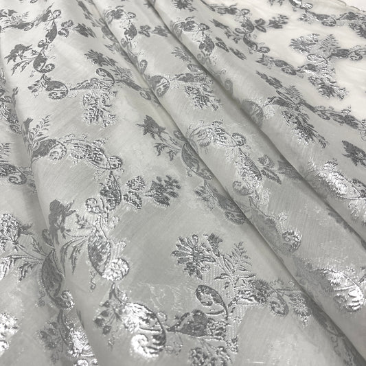 Fil Coupé Seta e Cotone -  Lurex Damascato