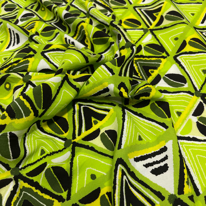 Viscosa Giavanese - Geometrica Verde Lime