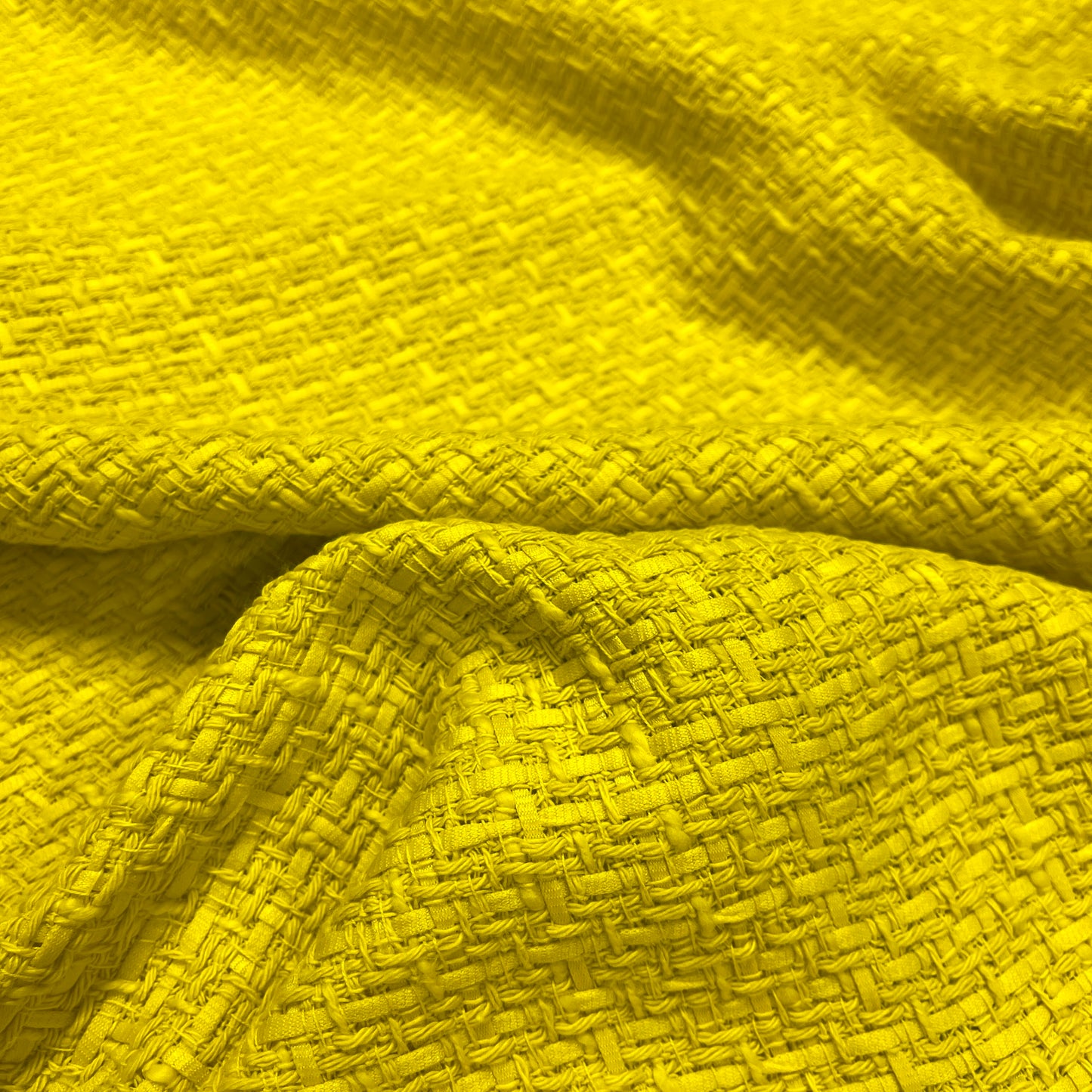 Tweed Cotone Giallo Limone