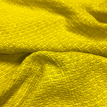 Tweed Cotone Giallo Limone