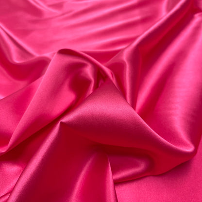 Raso di Seta Elasticizzato Fucsia