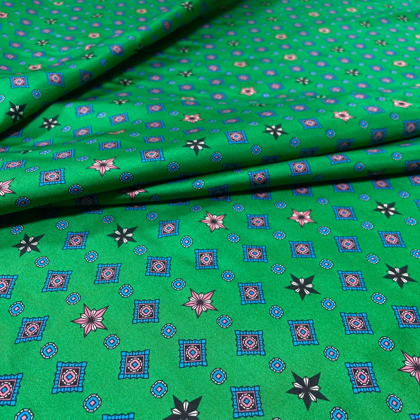 Twill Seta Verde Micro