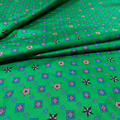 Twill Seta Verde Micro