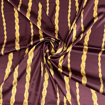 Raso di Seta Elasticizzato  Corde Oro – 1,50 × 1,40 m