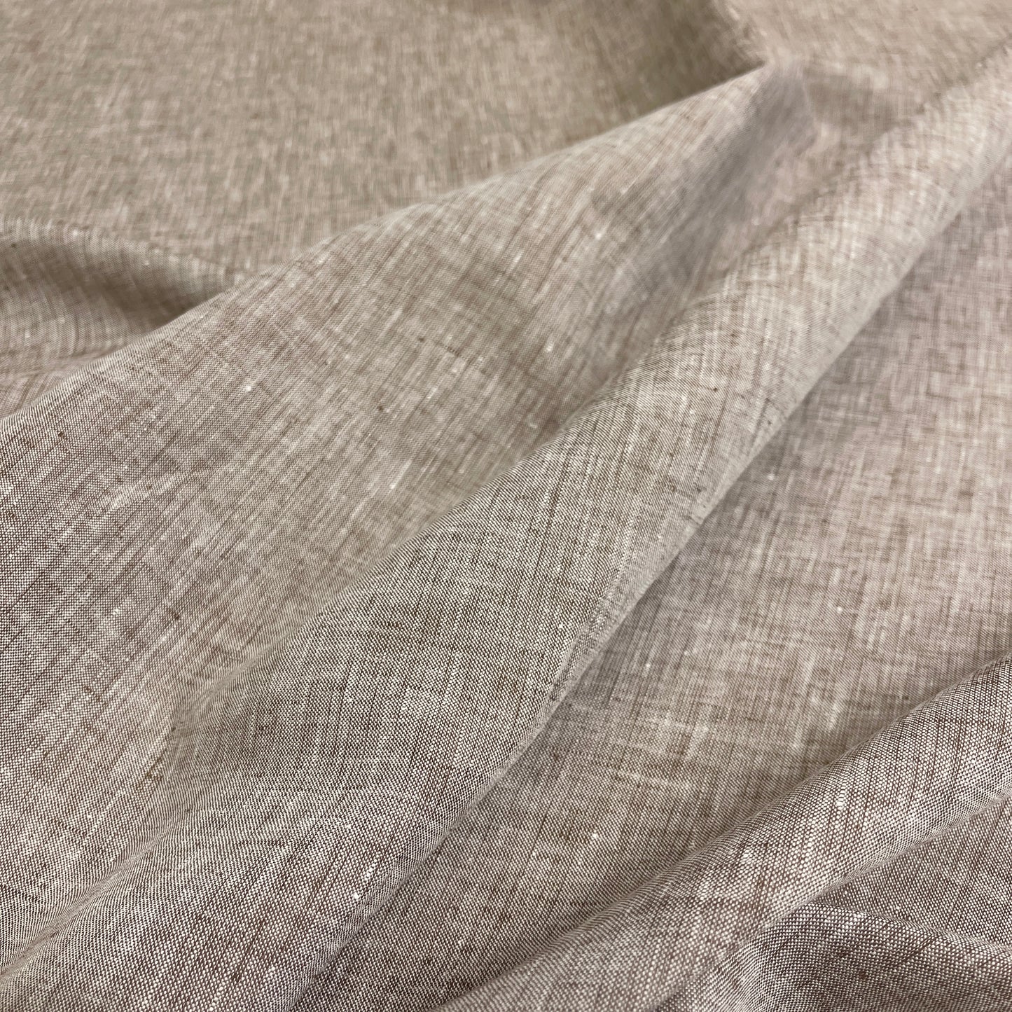 Puro Lino Melange Marrone Naturale