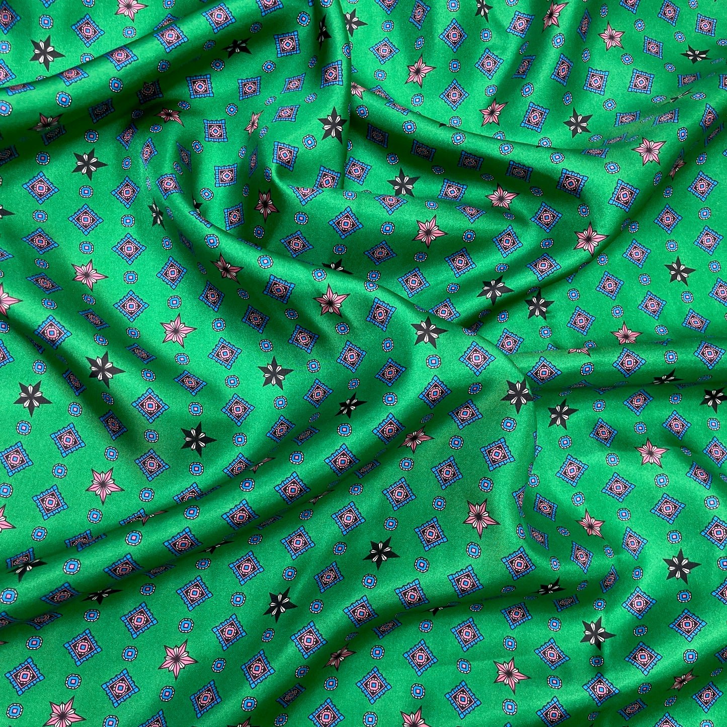 Twill Seta Verde Micro