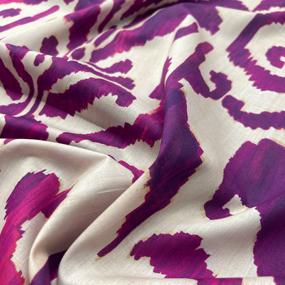 Cotone Fantasia Ikat Fucsia