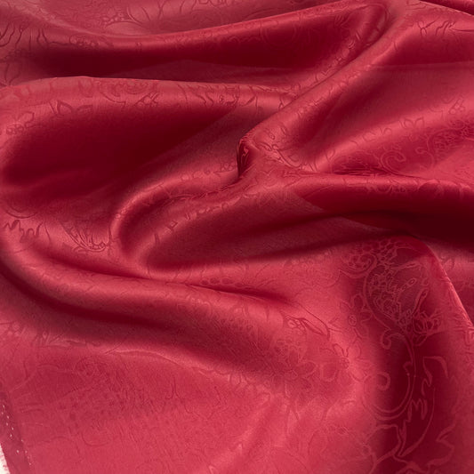 Doppia Organza di Seta Jacquard – Bordò