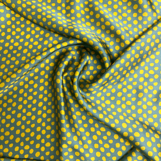Ungaro Silk Satin with Yellow Polka Dots – 2.50 × 1.40 m