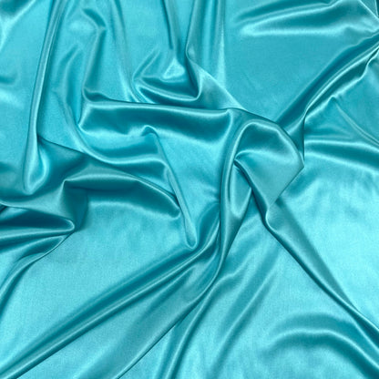 Raso di Seta Elasticizzato Turchese Acqua