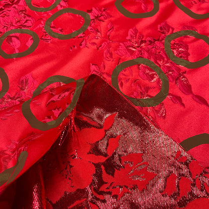 Jacquard Floreale - Rosso Rubino