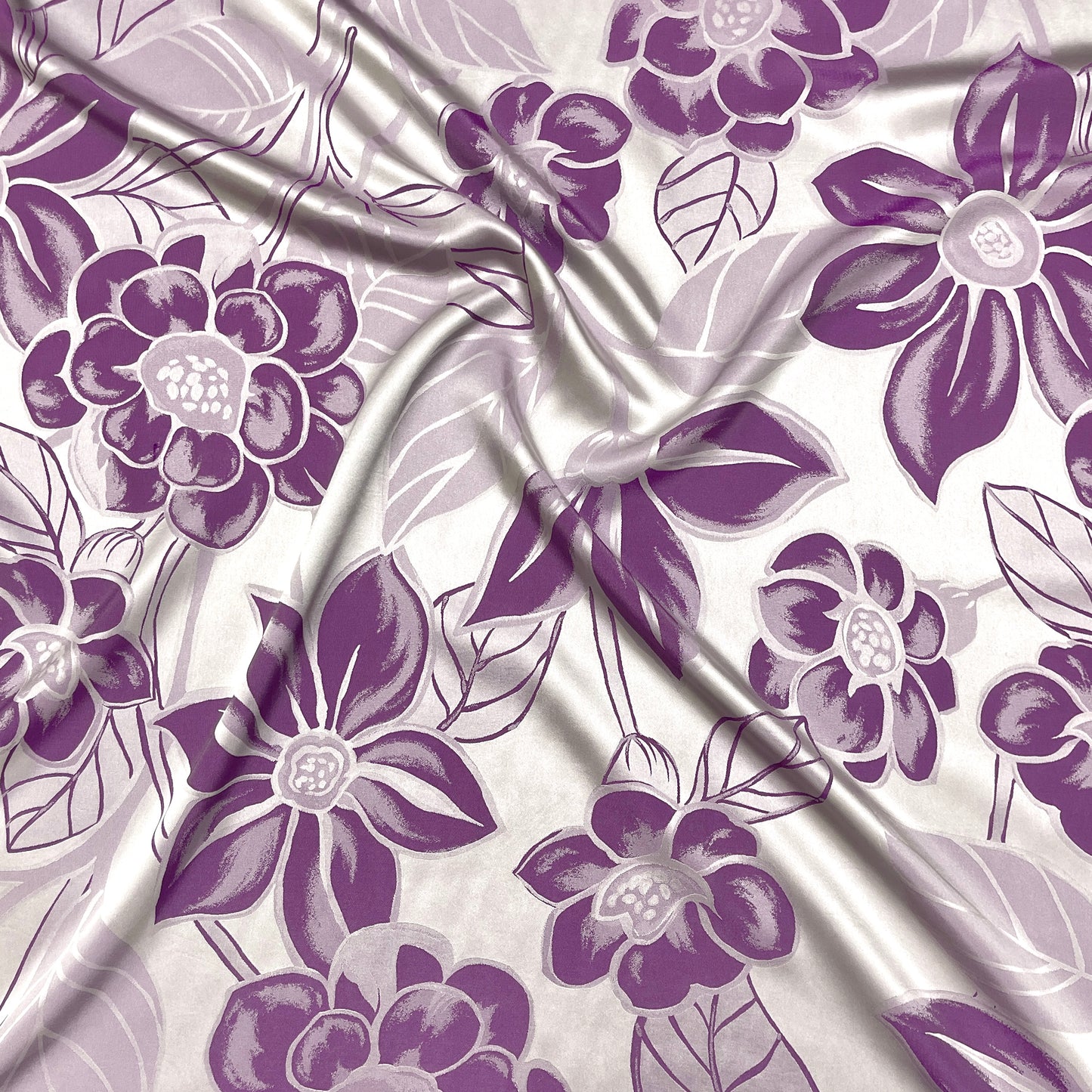 Cady Jacquard Viscosa - Floreale Lilla
