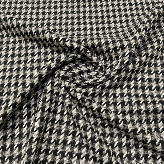 Lana & Suri Alpaca L.P. – Pied de Poule Nero, Grigio e Panna