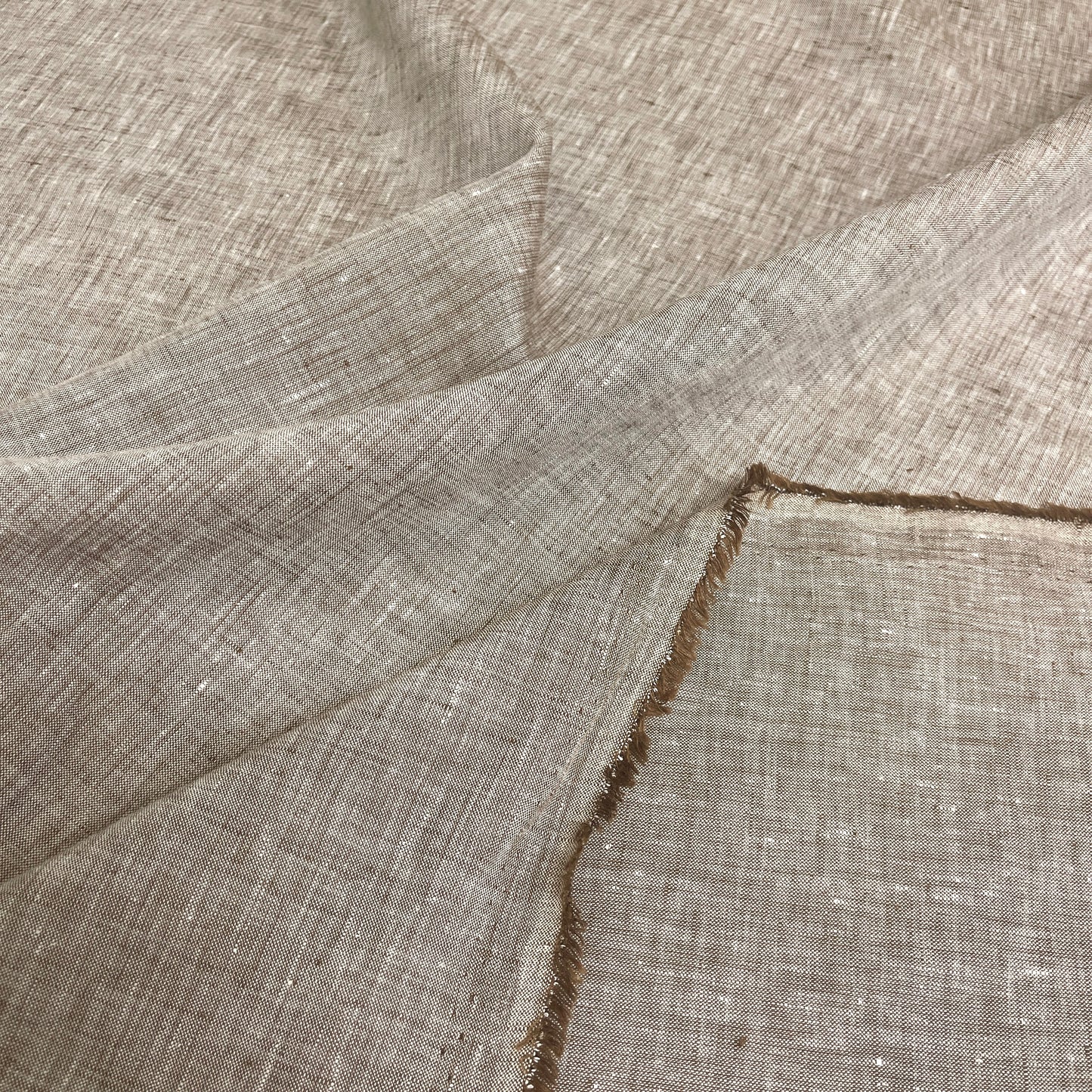 Puro Lino Melange Marrone Naturale