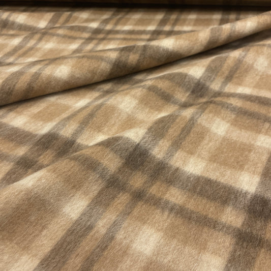 Baby Llama – Short Pile Check Beige